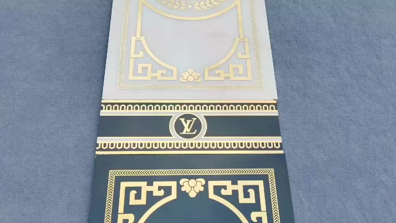 Springletile - Springletile 10x30 White with gold polished ceramic tile ...