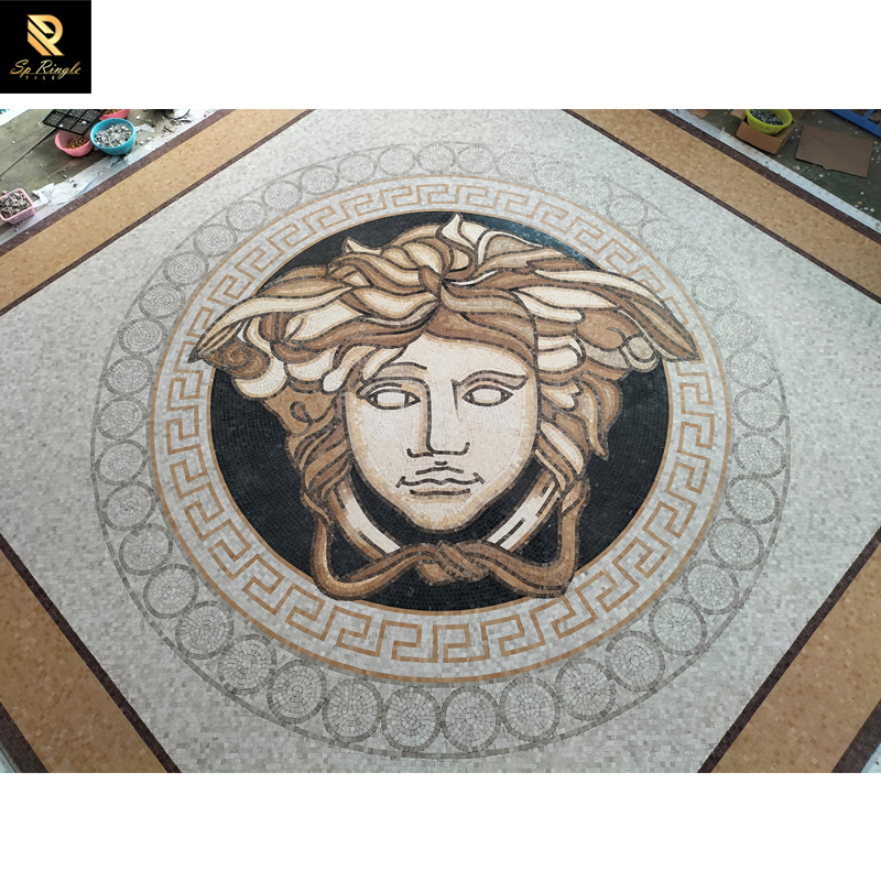 天然石モザイクアート 壁掛け アートパネル 60×80 水晶絵 XG3189 風水 錦鯉 壁掛けパネル 絵