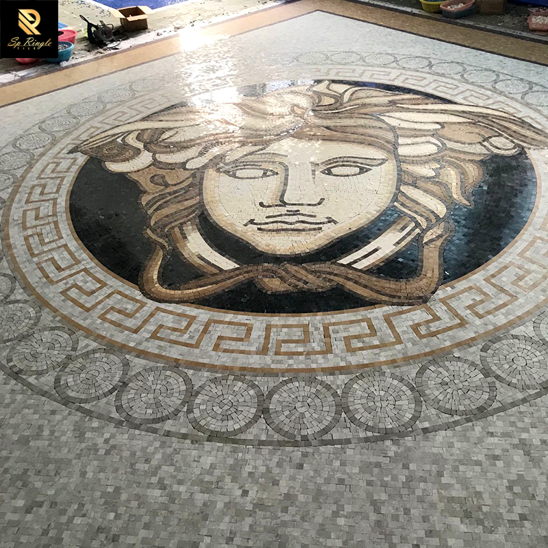 天然石モザイクアート 壁掛け アートパネル 60×80 水晶絵 XG3189 風水 錦鯉 壁掛けパネル 絵