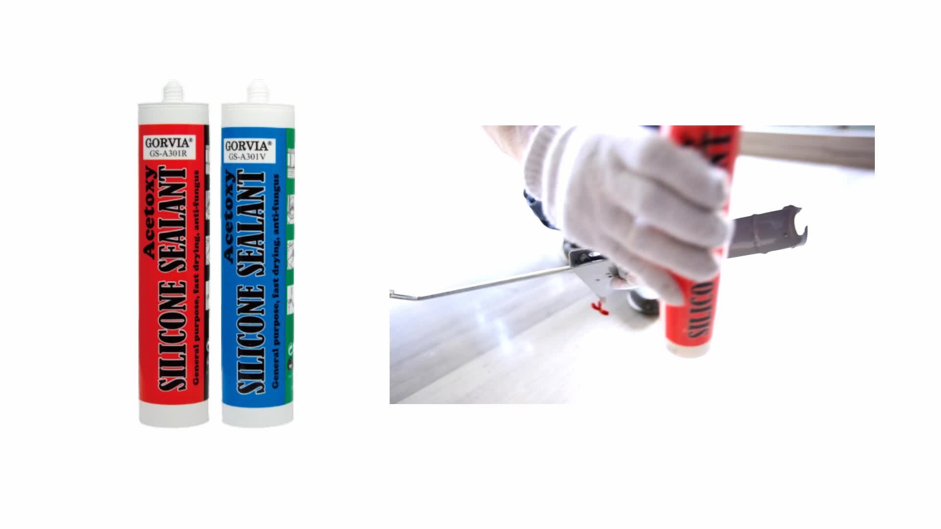 GORVIA - Sellador de silicona acética de fácil sellado resistente a la  intemperie OEM antimoho 2.01 SILICONA ACÉTICA A301
