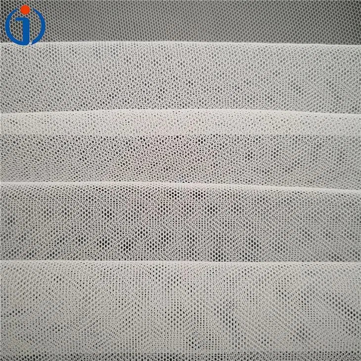 white tulle mesh fabric