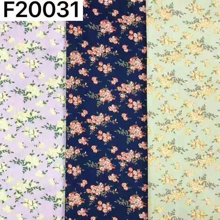 Blue Floral Cotton Fabric Blue Floral Cotton Fabric