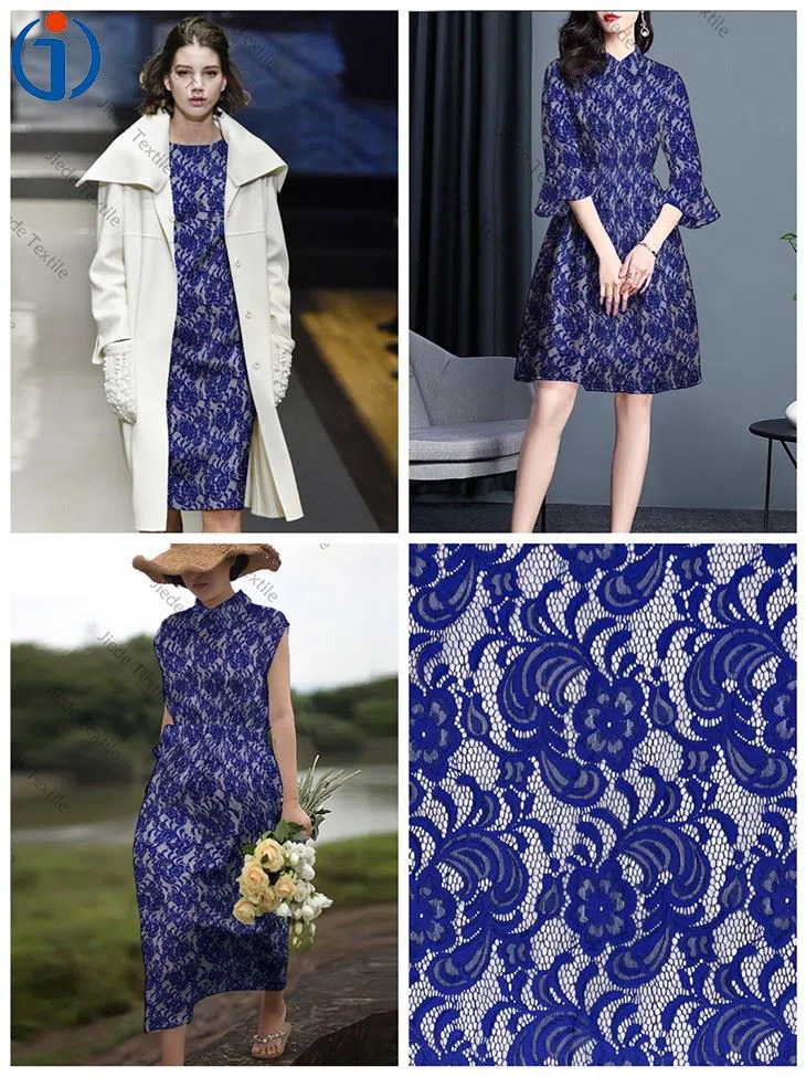 polyester glitter lace fabric