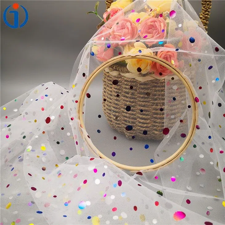 iridescent dot foil stamp mesh fabric iridescent dot foil stamp mesh fabric