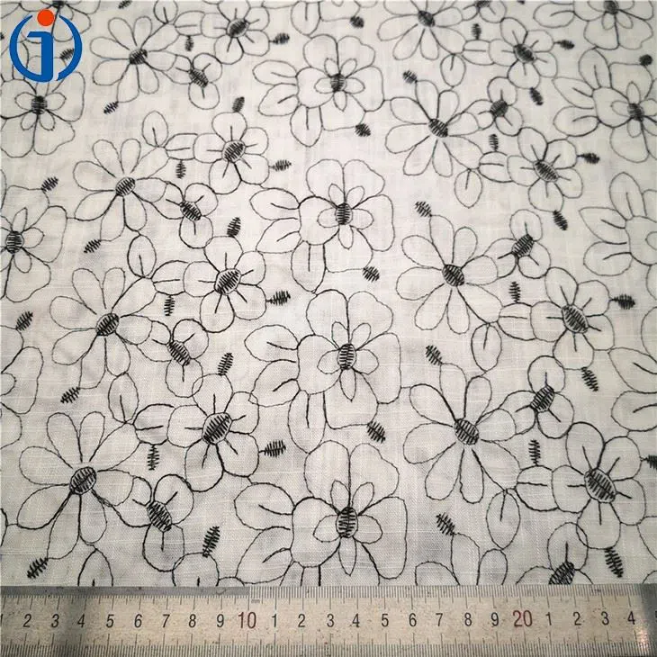 linen cotton embroidered fabric linen cotton embroidered fabric