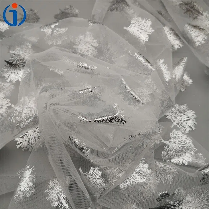 silver christmas tree foil mesh fabric silver christmas tree foil mesh fabric