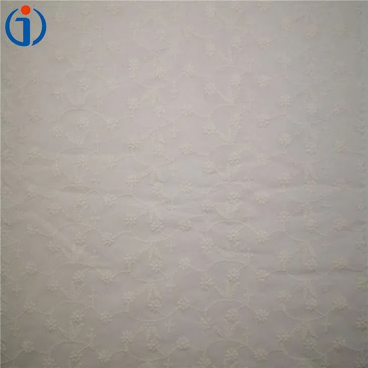 customized cotton floral embroidery fabric