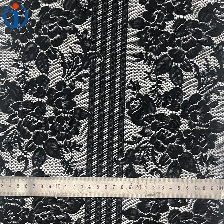 black floral stretch lace fabric black floral stretch lace fabric