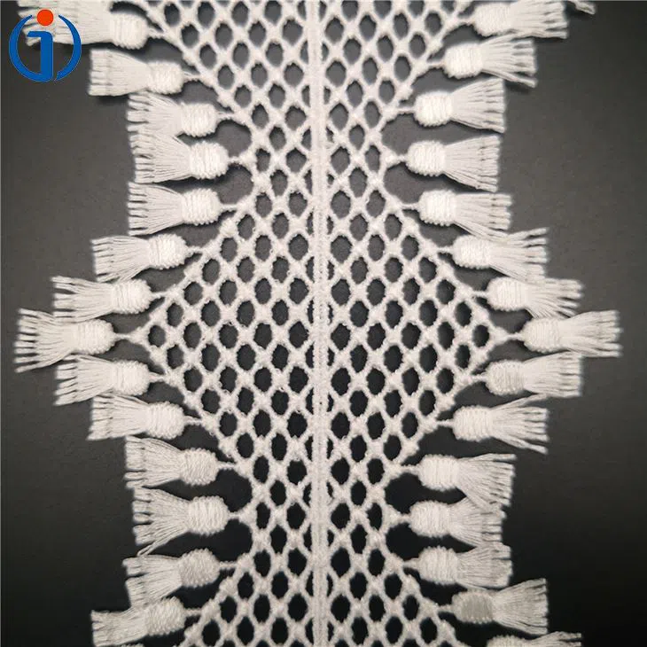 stripe lace trim