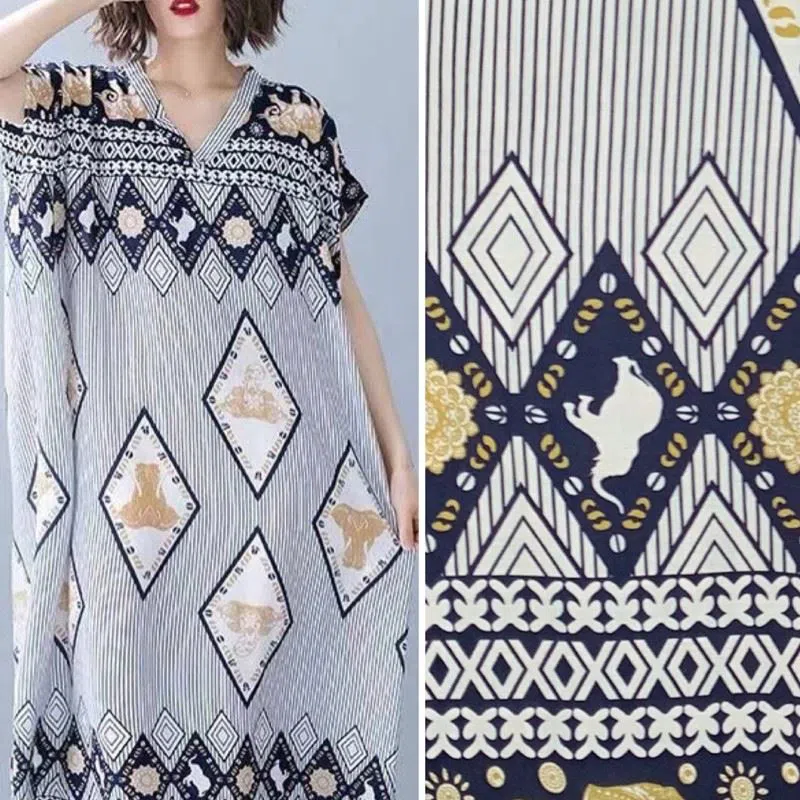 rayon digital print fabric