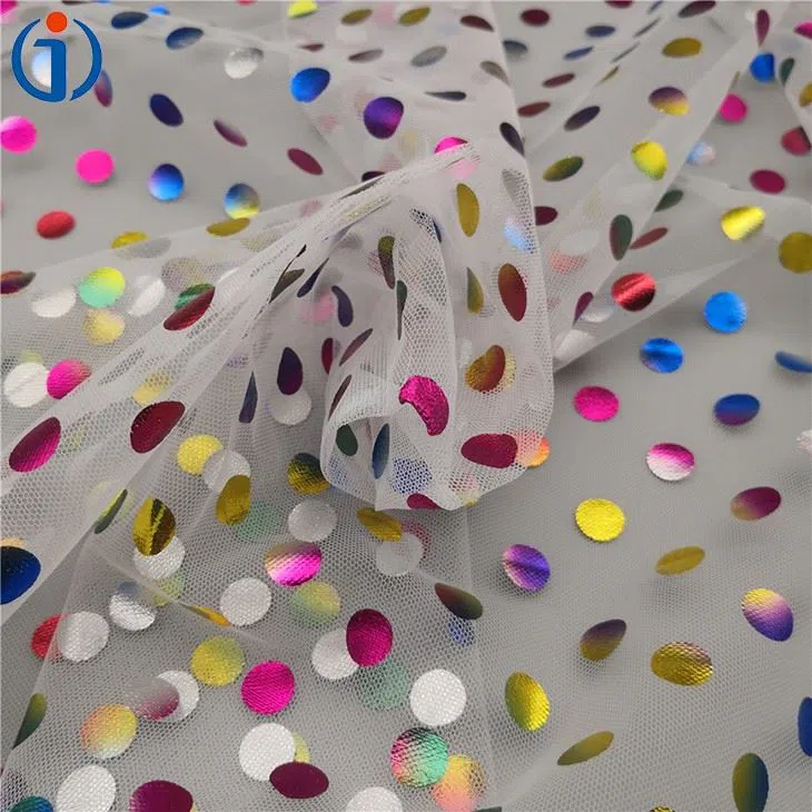 iridescent dot foil stamp mesh fabric iridescent dot foil stamp mesh fabric