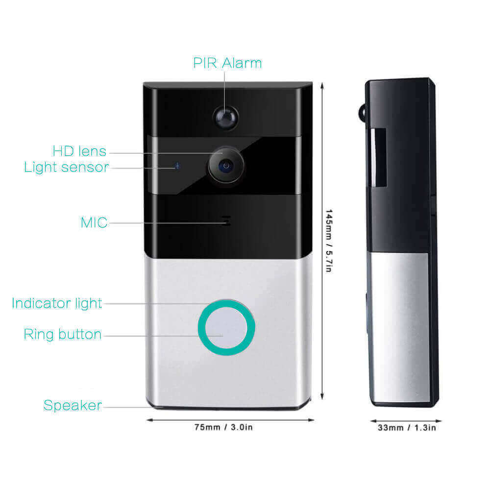 Onvif Ring Wifi Doorbell Camera Wifi Wireless 720p Security Battery Camera