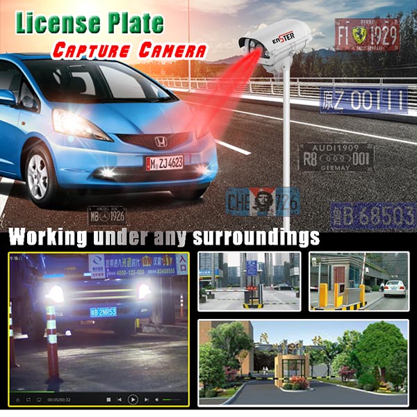 2.0MP 1080P license plate recognition anpr LPR capture ip camera reader ...