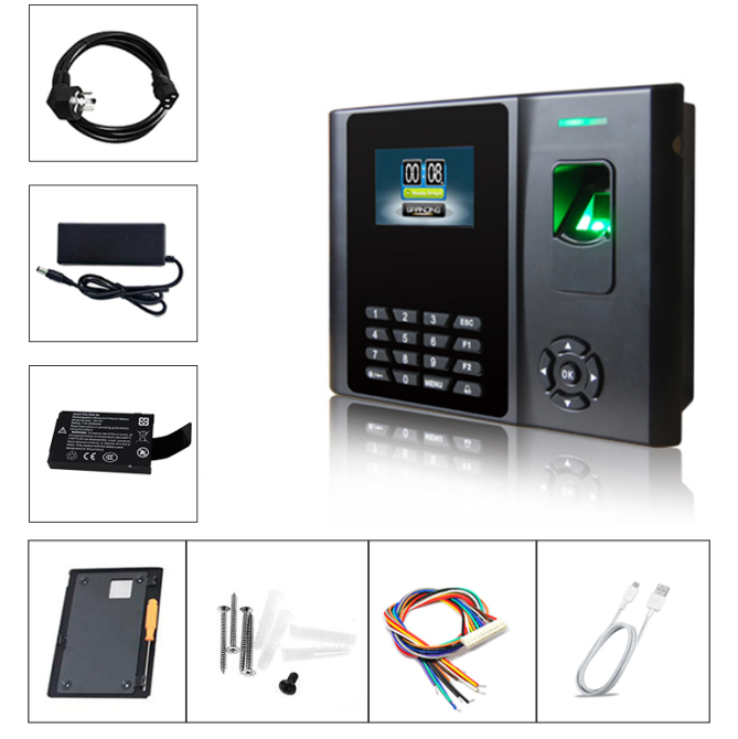 HF-BIO880 Biometric Battery Fingerprint Time Clocking Machine WIFI Huifan