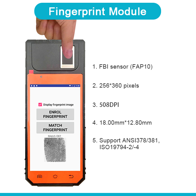 HFSecurity HF-FP09 Time Recording 4G GPRS Wifi Identity Verification Biometric Fingerprint Scanner Free SDK