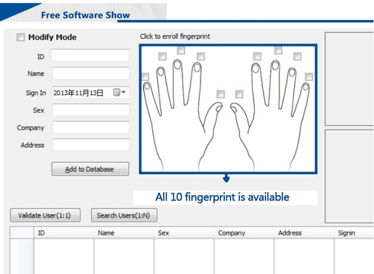 HFSecurity HF4000 Waterproof Cheap Mobile Biometric Fingerprint Reader