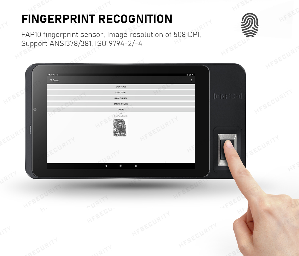 mobile biometrc fingerprint tablet