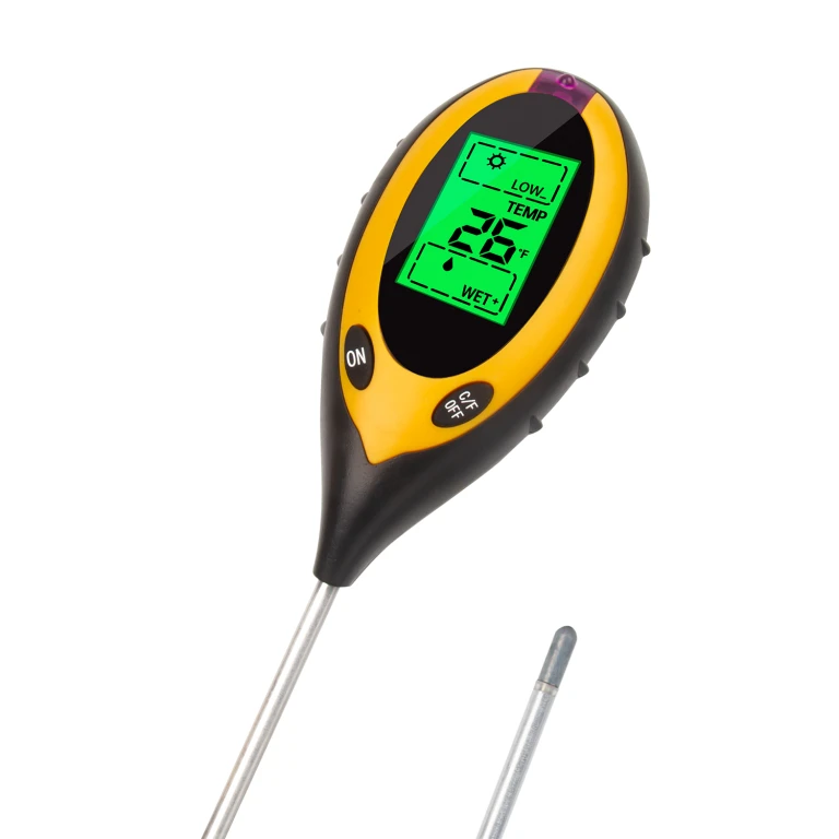 Testeur de sol PH humidité température de la lumière 4 en 1 pH-mètre testeur  de