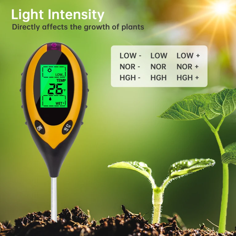 PH-mètre du sol, humidité du sol et détecteur de valeur du PH de l