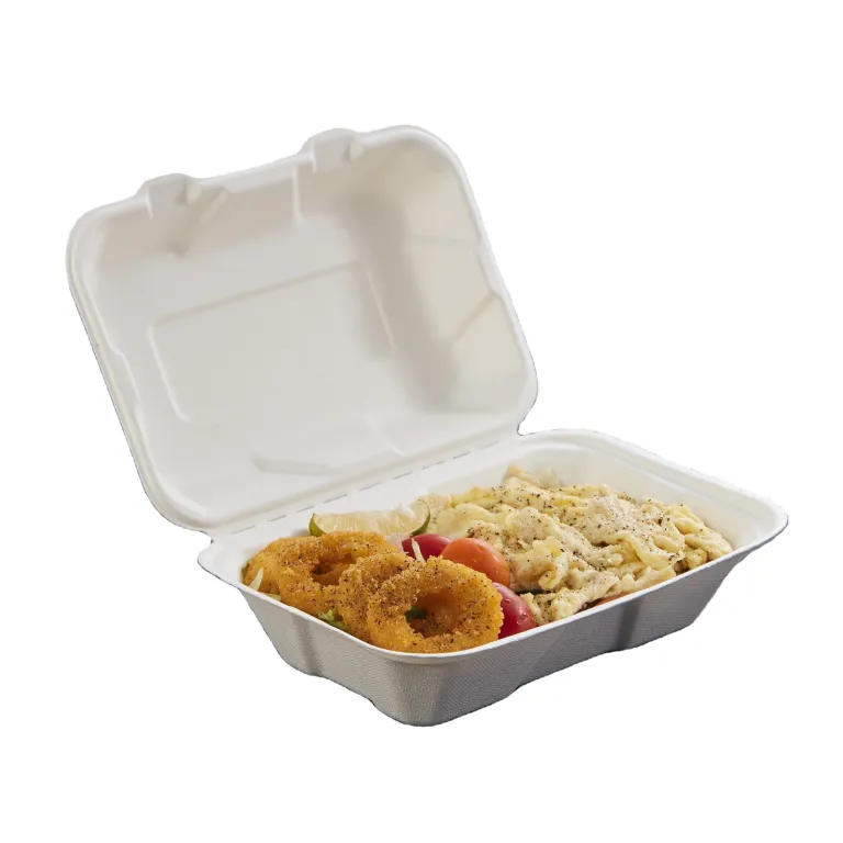 GeoTegrity - Biodegradable 3 Compartment Take Out Container Food Packaging  Sugarcane Bagasse Pulp Lunch Box Supplier