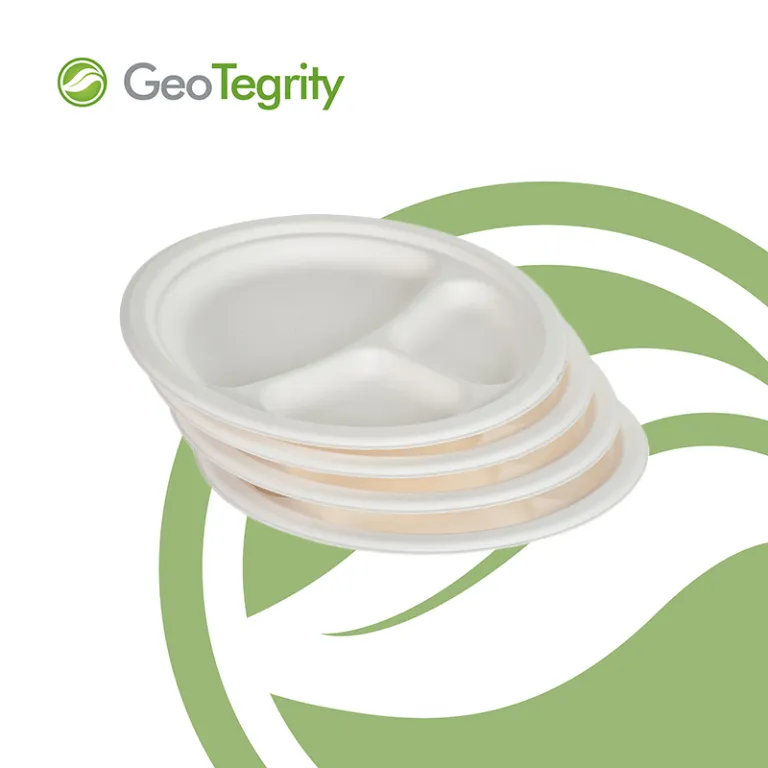 GeoTegrity - Vaisselle jetable biodégradable à 3 compartiments