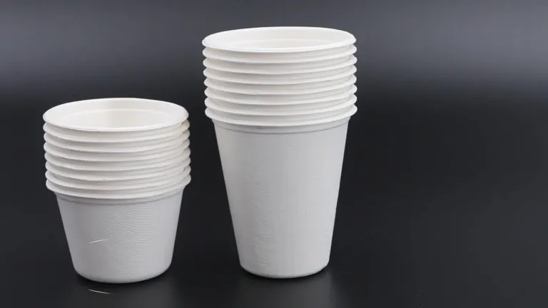 Tasse à café jetable compostable et recyclable en carton blanc Ansatera