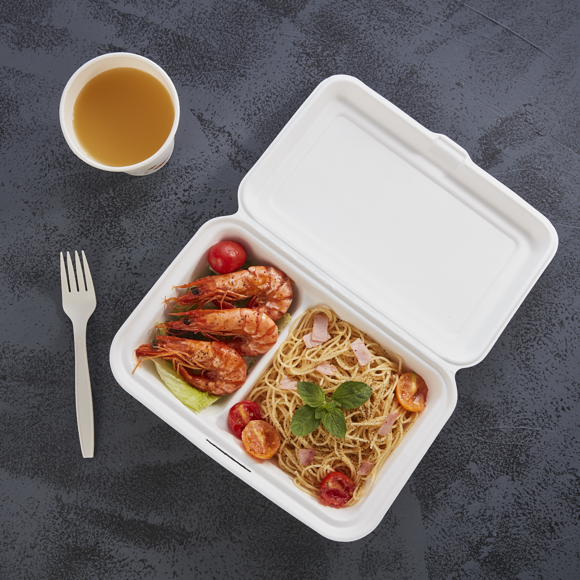 2 Compartment Clamshell Box