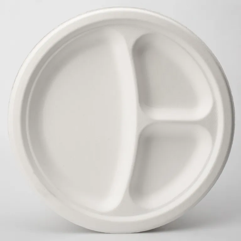 BG 9 Biodegradable Paper Plates 3 Compartment Plates 500CT — Restaurants  Supply