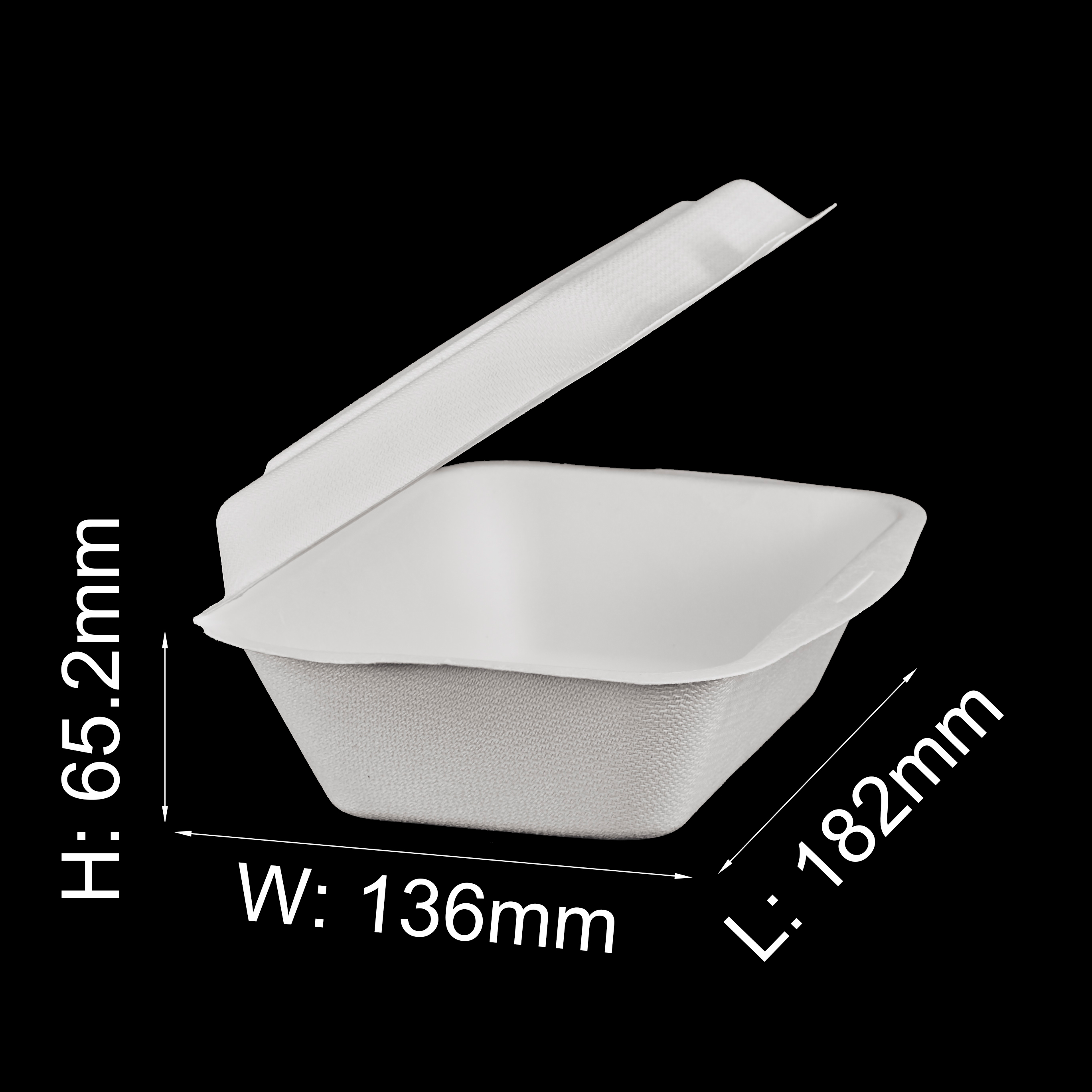 GeoTegrity - Disposable Sugarcane Bagasse Pulp Clamshell Lunch Boxes ...
