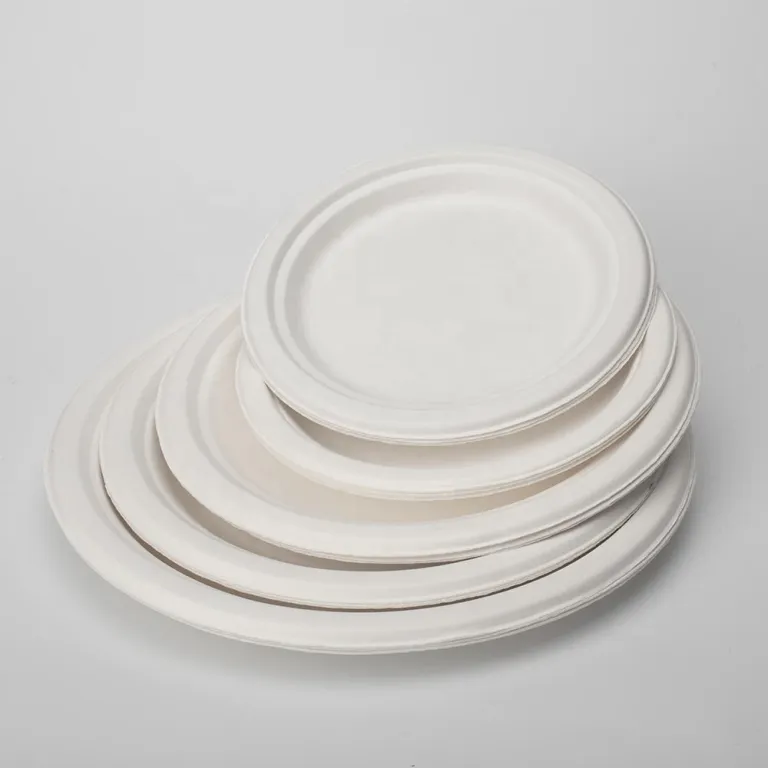 Platos desechables de caña de azúcar - Ø15x2cm (50u) - Papeles Salvi