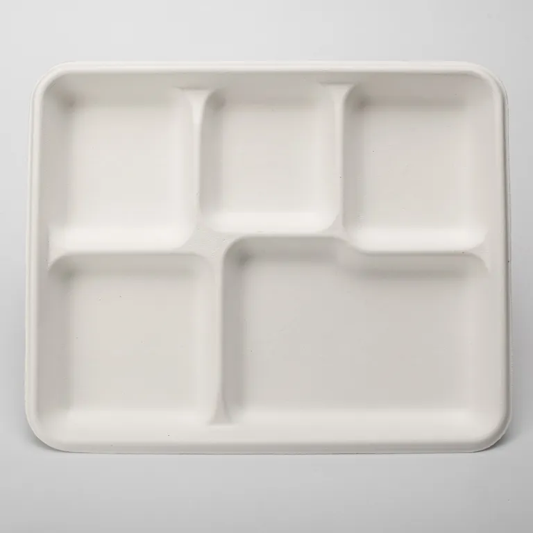 Eco Friendly Biodegradable Packaging Sugarcane Lunch Trays - China