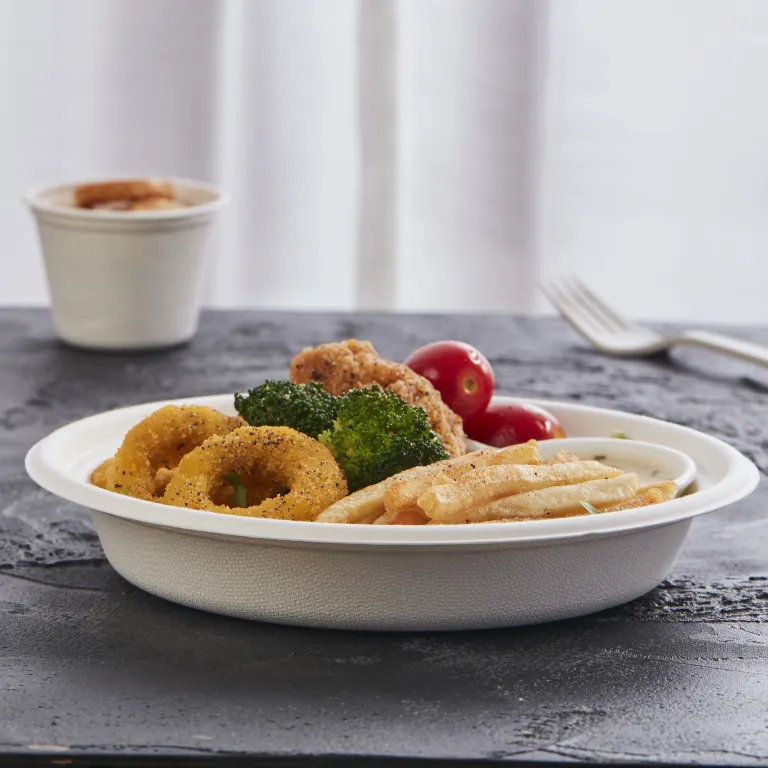 GeoTegrity - Heier Verkauf Salat Lebensmittel Verpackung Zuckerrohr  Bagasse Weizenstroh Einweg Obst Ramen Bambus Papier Suppenschsseln Bagasse  Schssel