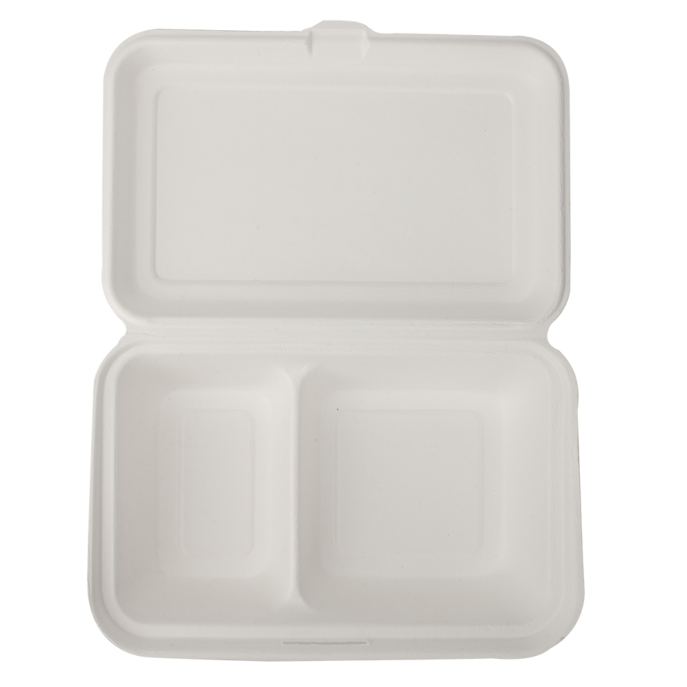 GeoTegrity - Contenedor desechable de comida rápida para llevar Contenedor  de pulpa de bagazo de caña de azúcar biodegradable Caja de almuerzo Caja de  bagazo