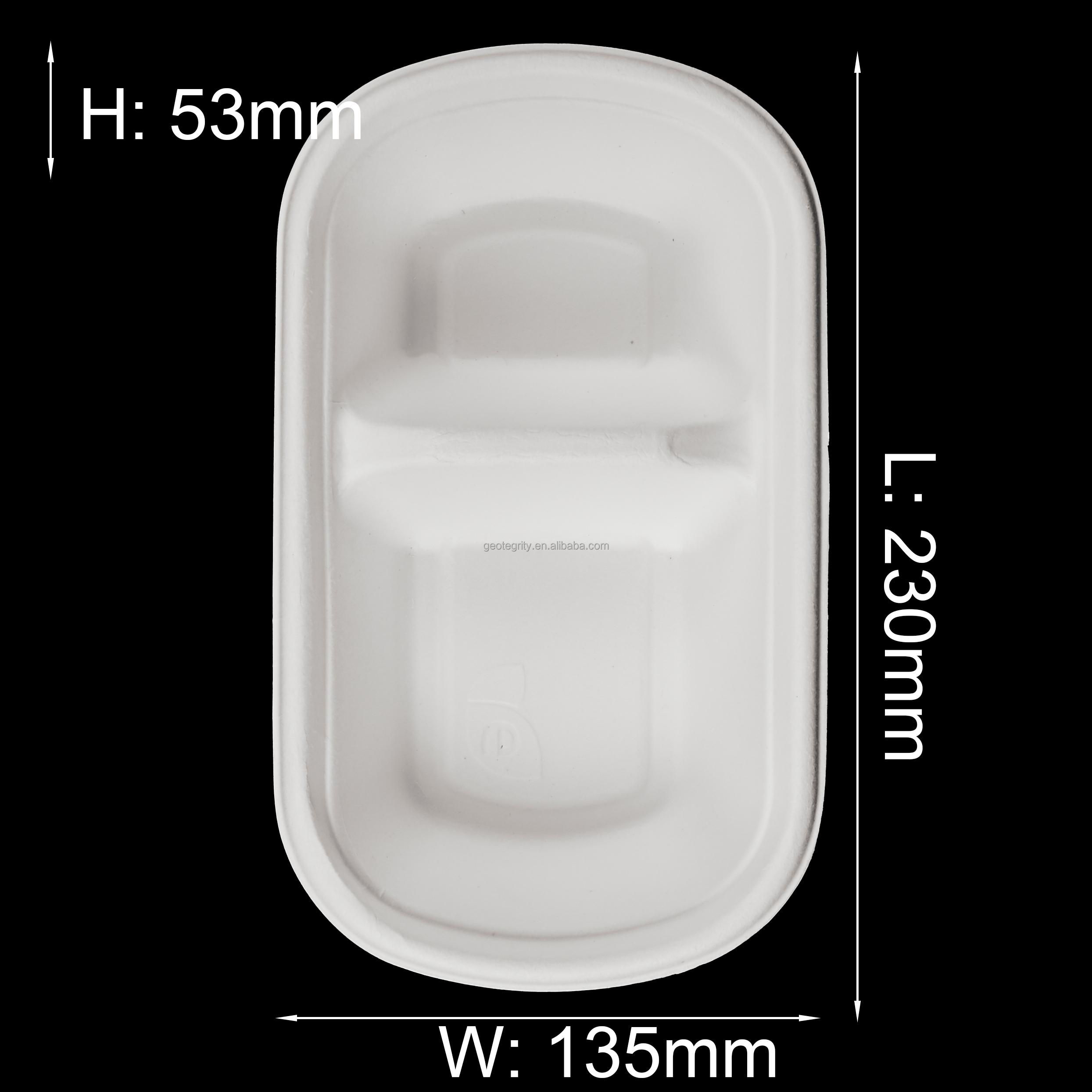 Geotegrity 2 Compartment Food Container