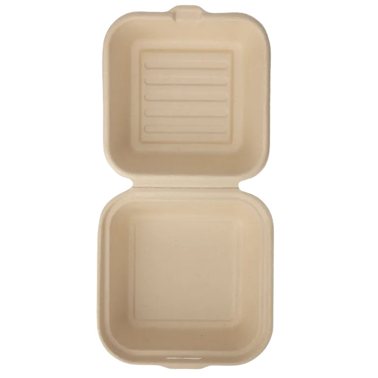 Lunch box ou boite repas 1 ou 3 compartiments en bagasse biodégradable