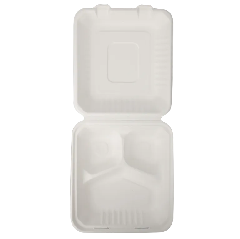 GeoTegrity - Moulage de pâte biodégradable Emballage alimentaire à emporter  Clamshell Canne à sucre Bagasse Boîtes d'emballage jetables pour le  déjeuner Boîte de bagasse