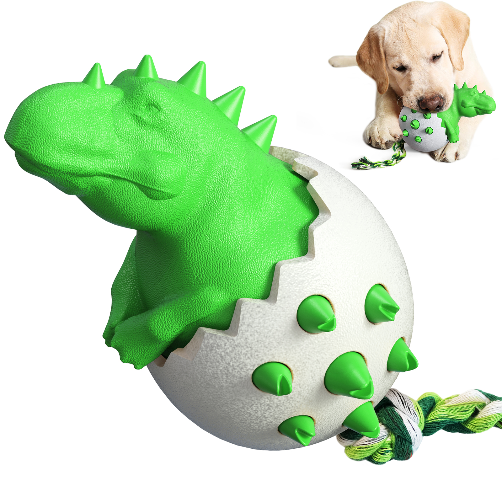 Pet Supplies Factory Wholesale Company New Explosive Amazon Dog Toys Dinosaur Egg Dog Toothbrush Molar Stick