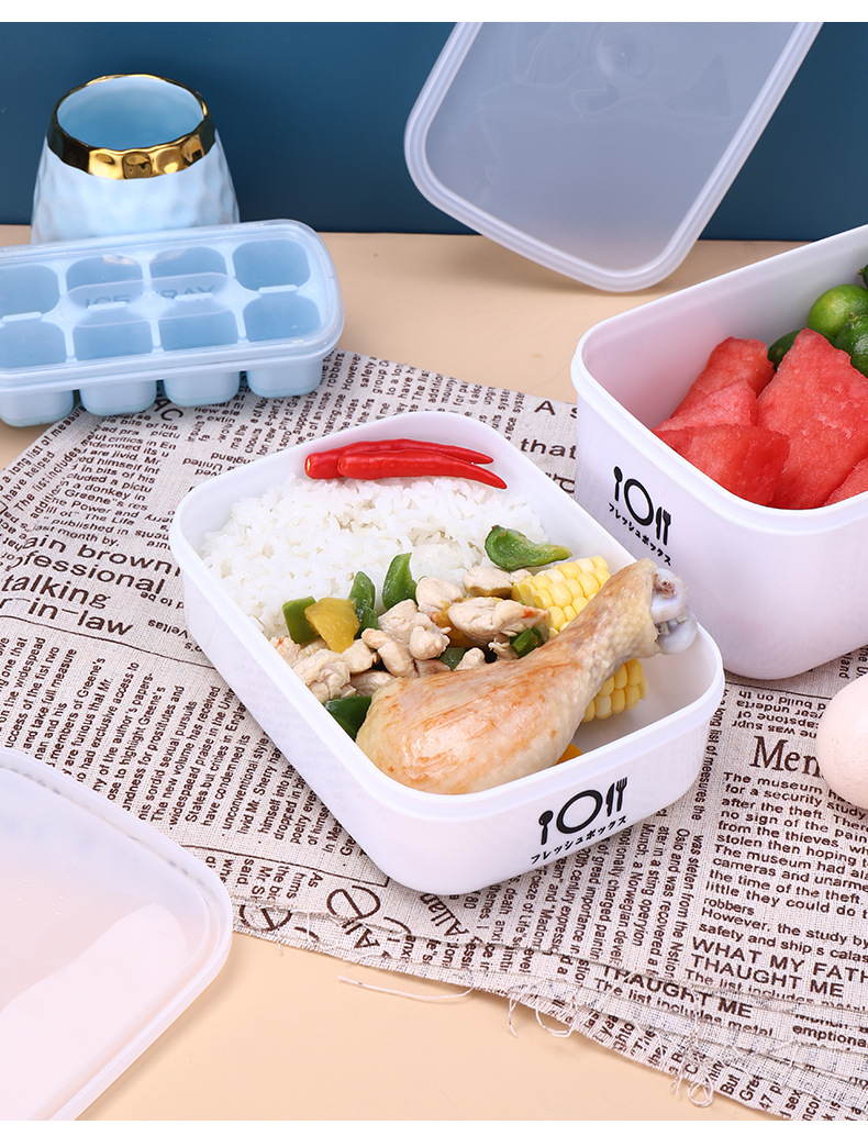 Airtight Food Storage Box Meal Prep Containers with Lids Portable Office School Lunch Box Multi-function Leak-proof Plastic Kids