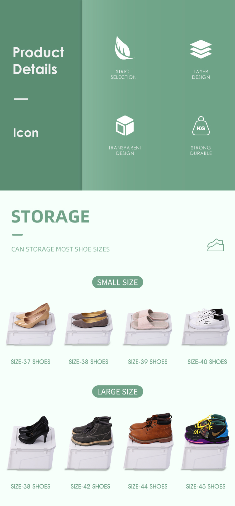 Wholesale Price Transparent Shoe Container Organizer Clear Shoe Boxes Stackable Sneaker Storage Box Plastic Shoe Organizer Box