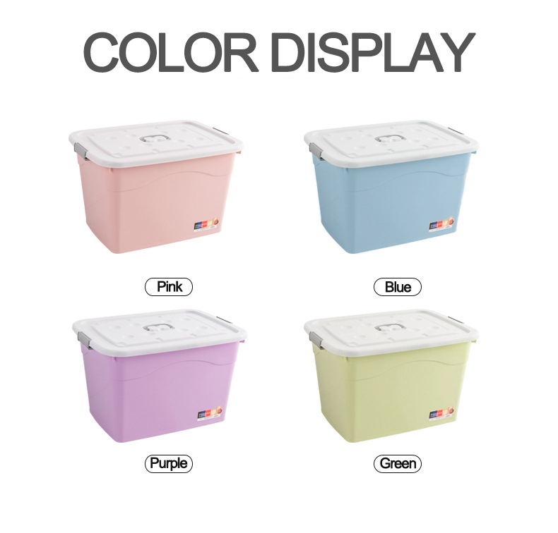Factory Directly Household Wardrobe Storage Boxes Plastic Organizer Bins with Lids Stackable Storage Containers for Toy Clothes