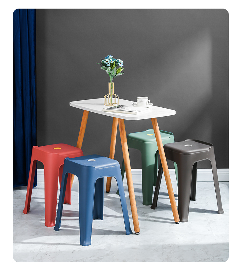 Factory Sale Events High Backless Chair Stackable Anti-slip Adults Children Chairs Home Plastic Bar Stool for Kitchen Restaurant