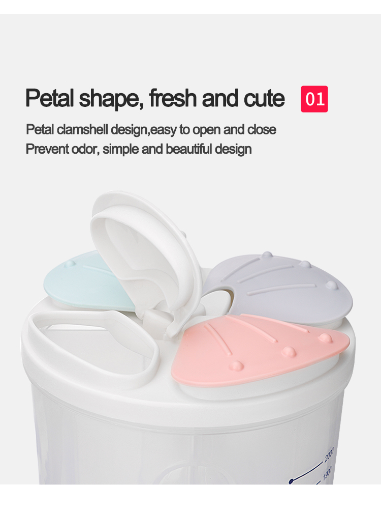 New Arrival Kitchen Cereal Storage Box Plastic Pantry Storage Jars Clear Dry Food Bean Pasta Storage Container with Compartment