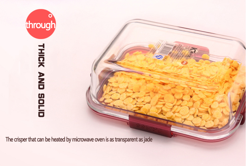 Hot Sale Borosilicate Glass Meal Prep Containers Clear Heat Resistant Lunch Box Leak-proof Food Containers with Airtight Lids