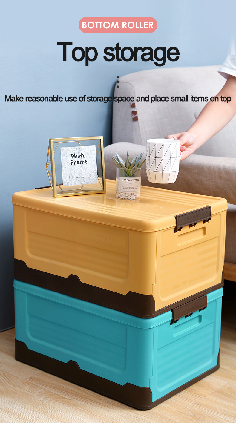 Outdoor Camping Folding Box Car Trunk Organizer Foldable Crate Plastic Collapsible Storage Bin Stackable Clothes Organizer Box