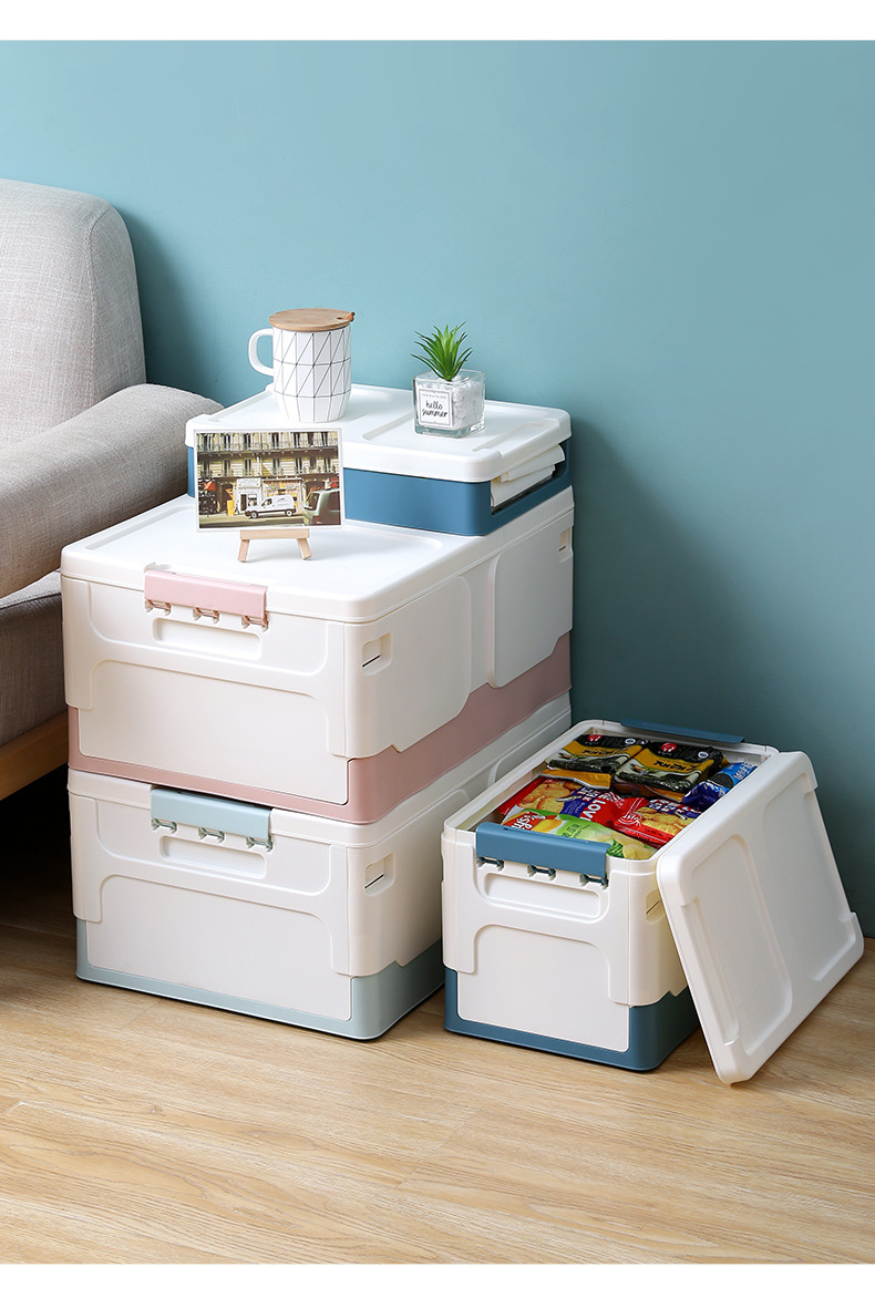 Newest Clothes Organizer Foldable Storage Box Plastic Collapsible Storage Crate Stackable Travel Camping Folding Box Car Trunk