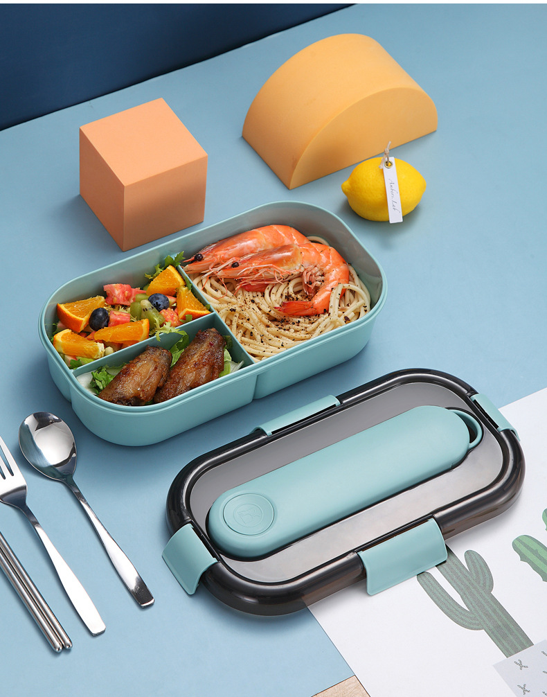 Factory Supplying Stackable Food Storage Container with Compartment Travel Bento Box Plastic Leak-proof Lunch Box Kids Adults