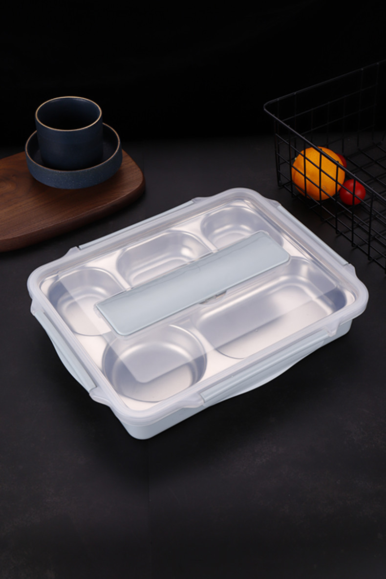 Heat Resistant Double Wall Insulated Food Container Stainless Steel Portable Lunch Box with Cutlery Thermal Kids Bento Keep Warm