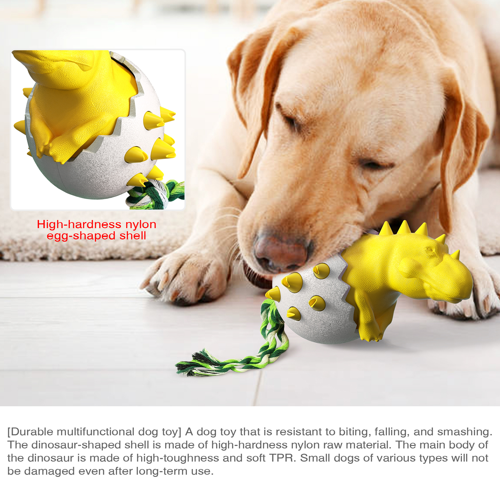 Pet Supplies Factory Wholesale Company New Explosive Amazon Dog Toys Dinosaur Egg Dog Toothbrush Molar Stick