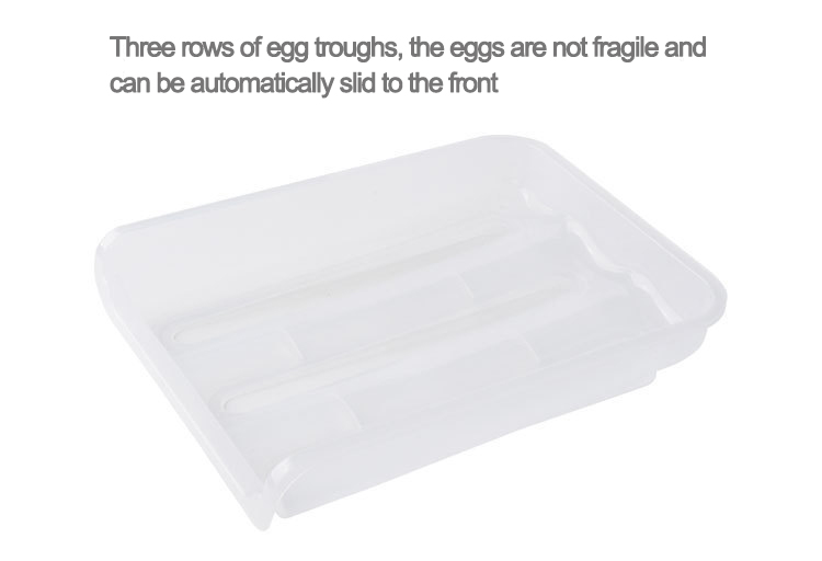Drawer Type Fridge Deviled Egg Tray Clear Egg Storage Container with Lid Kitchen Stackable Plastic Egg Holder for Refrigerator