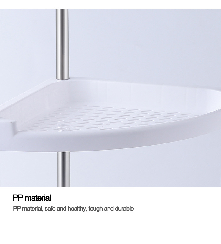 Factory 2/3 Tier Toilet Bathroom Triangle Shampoo Shelf Kitchen Countertop Spice Condiments Holder Plastic Corner Organizer Rack